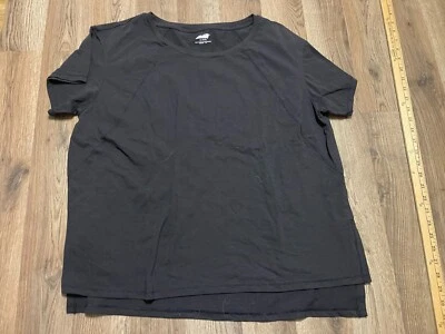 Camisa Avia, para mujer talla XL, negra, manga corta, cuello redondo Foto 1 de 4