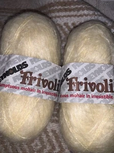 Reynolds Frivoli Mohair Garn 2 Stück Italy Vintage Farbton 54 Lot35 LtYellow - Bild 1 von 5