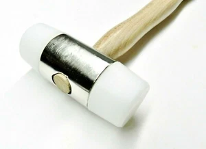 1-1/2" Nylon Hammer Dual Face Tapered Head Plastic Mallet Multi Purpose 1 Pound - Picture 1 of 8