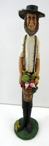 Vintage Jim Shore Pencil Amish Farmer Figure 1992 Man Tall Skinny Signed Decor - Picture 1 of 13