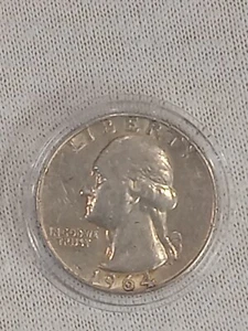 1964 Washington Quarter 90% Silver,Die Break Error On Obverse & Reverse."P" Mint - Picture 1 of 11