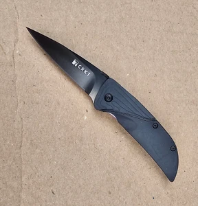 CRKT 1070K Koji Hara Ichi Assisted 2-1/2" Black Blade, Black Handle. * NEW* - Picture 1 of 7