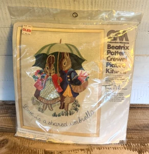 Vintage NOS 1977 CM Beatrix Potter Crewel Kit Peter Rabbit 14" x 18" - Bild 1 von 6