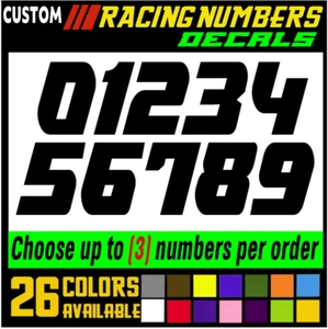 Racing Numbers Vinyl Decal Sticker for Dirt Bike Plate BMX Motocross Car [s46 - Picture 1 of 7