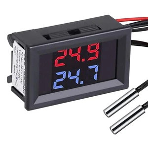 Temperaturmesser, Digitalthermometer, LED Anzeige für DC 4-28V - Bild 1 von 10