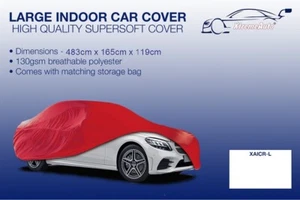 Large Red Indoor Car Cover Protector FOR PEUGEOT 508 2010-2016 - Picture 1 of 3