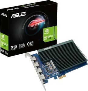 2GB ASUS GT730-4H-SL-2GD5 GeForce GT 730 passiv Passivkühlung lautlos Silent