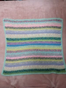 Crochet Blanket Handmade Granny Bed Throw Medium Vintage Afghan Baby Knee Cover - Foto 1 di 3