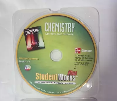 CHEMISTRY StudentWorks Plus on  CD-ROM (Ver 1/2)McGraw Hill/Glencoe  LN - Image 1 of 3