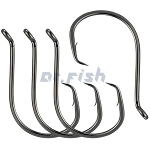 Ganchos circulares de pulpo de pesca 100/200 piezas 1/0-10/0 ultra afilados desplazados de agua salada - Imagen 1 de 10