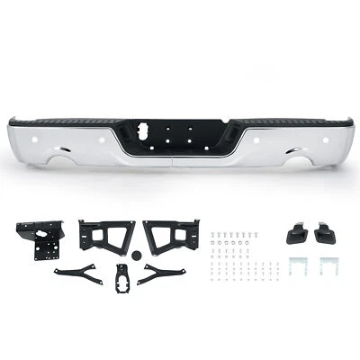 Chrome Rear Bumper For 2009-2018 Dodge Ram 1500 w/ Dual Exhaust & Sensor Holes - Image 1 of 4