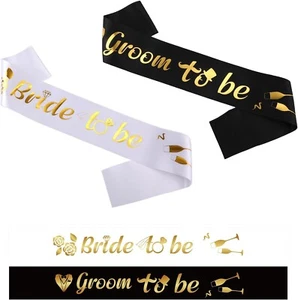 Bachelorette Party Decorations, Bachelorette Sash Set Bride to Be Belt and Groom - Picture 1 of 4