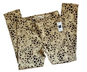 Gap Kids 1969 LEGGING JEAN Girls Size 7 Tan Brown Leopard Print NWT - Picture 1 of 6
