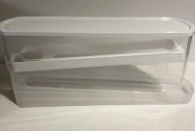 Automatic Rolling 2 Layer Egg Holder Rack Egg Storage Box Container Free shippin - Image 1 of 4