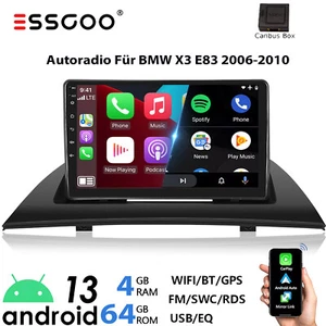 4+64G Für BMW X3 E83 2006-2010 Android 14 GPS Navi Autoradio WIFI BT RDS Carplay - Bild 1 von 15
