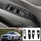 For Cadillac Ct4~V Ct4 2020~2023 Carbon Fiber Window Lift Panel Switch Cover 4Pc
