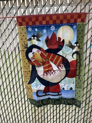 "Bandera de jardín/casa de invierno Jeremiah Junction - NUEVA - TAMAÑO 24""x36""" Foto 1 de 4