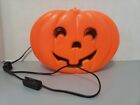 Vintage Flat Thin 95 Blow Mold Jack O Lantern Pumpkin Light Halloween Decor
