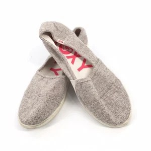 🩰 Roxy Brody III Slip On Ballet Flats Loafers 8.5 Womens Grey Silver Casual - Picture 1 of 7