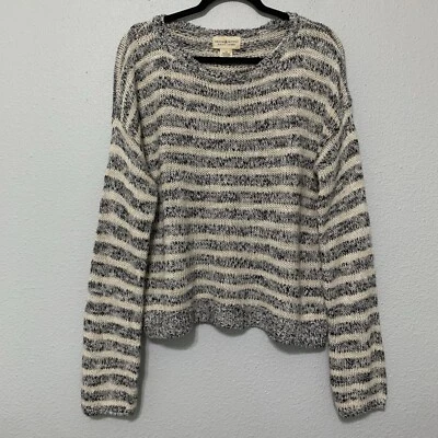 Denim & Supply Ralph Lauren Sweater Womens Large Cream Striped Knit  - Image 1 of 4