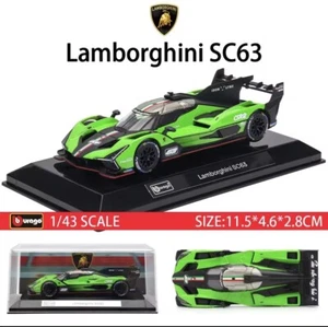Lamborghini SC63 1:43 Bburago Model IMSA WEC Race Car Desk Toy Diecast - Picture 1 of 6