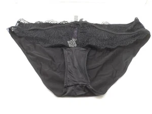 Adore Me Women's Lace Front Mesh Panty 07232 Black Size 0X - Picture 1 of 3