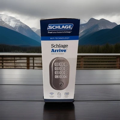 Nuevo SCHLAGE ARRIY Remsen Níquel Satinado Electrónico Inteligente Wifi Deadbolt Foto 1 de 3