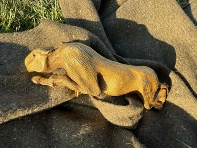 Hebilla de cinturón vintage 1976 Christopher Ross chapada en oro puma/pantera - firmada Foto 1 de 4