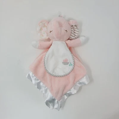 Manta de seguridad de felpa Douglas Baby suave rosa elefante Lovey borde satinado Foto 1 de 4