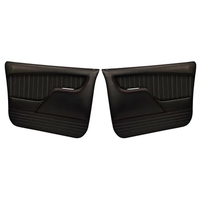 TMI Door Panel Sport Black With Red Stitching Pair Chevrolet C10 1967-1972 - Image 1 of 2