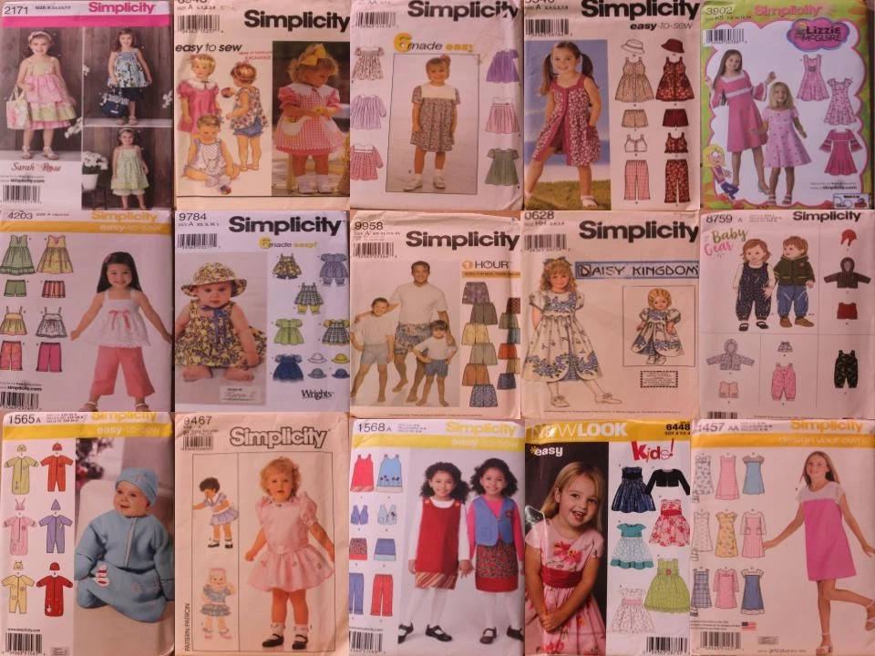 Simplicity childrens outfits sewing patterns Uncut Your choice CC - Image 1 of 1