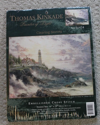 Thomas Kinkade Painter of Light Candamar Designs Cross Stitch Kit-New in Package - Image 1 of 4