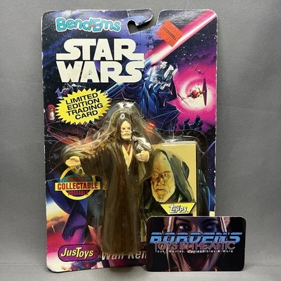 Figura Obi Wan Kenobi 1993 Just Toys Star Wars BendEms con Top Tarjeta Coleccionable Foto 1 de 4
