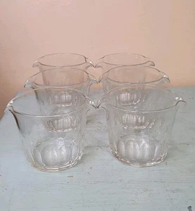 Set Of 6 Antique Georgian Double Lipped Faceted Glass Rinsers, Coolers - Picture 1 of 13