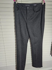 Pantalon jean jambe droite NYDJ Marilyn, taille 12, noir - Photo 1/9