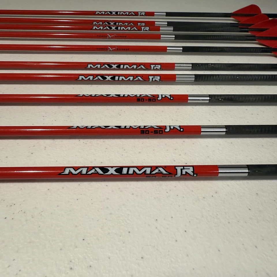 Flechas Carbon Express Máxima Jr 30-50 Cantidad 10 Piezas Arco Juvenil Tiro con Arco Nuevo Foto 1 de 3