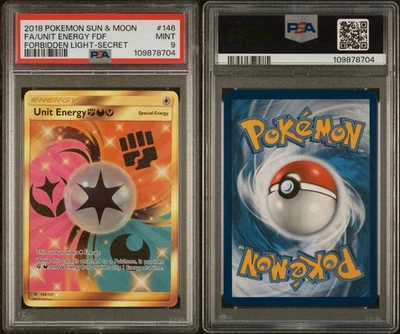2018 POKEMON SUN & MOON UNIT ENERGY FDF FORBIDDEN LIGHT SECRET 146/131  PSA 9 - Image 1 of 3