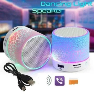 Altavoz Bluetooth Pequeña Grieta Forma Redonda Led D4P7 - Imagen 1 de 17