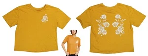 Rebellious One Blumendruck Kurzarm Junior T-Shirt Oberteil M Neu mit Etikett goldgelb - Bild 1 von 1
