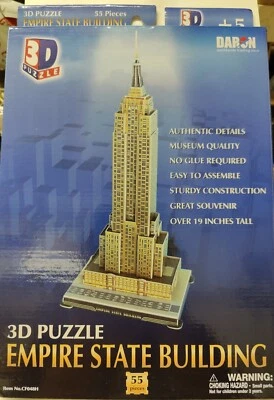 New Daron Empire State Building 3D Puzzle, 55-Pieces Brand New  - Image 1 of 3