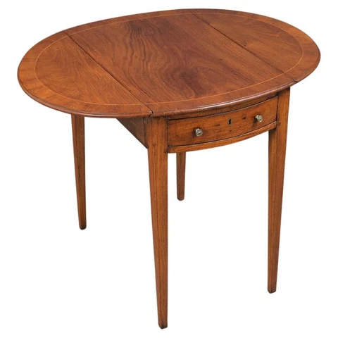 19th Century English Drop Leaf Side Table Cover