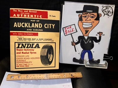 1950s NEW ZEALAND Department MAP of AUCKLAND CITY & SUBURBS VTG FOLDOUT & ADDS👀 - Image 1 of 4