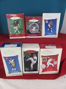 6 HALLMARK Sportornamente Jackie Robinson Kurt Warner Brett Kansas Nolan Ryan - Bild 1 von 7