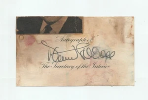 card SIGNED by Stewart Udall, Secretary of the Interior under Kennedy & Johnson - Picture 1 of 2
