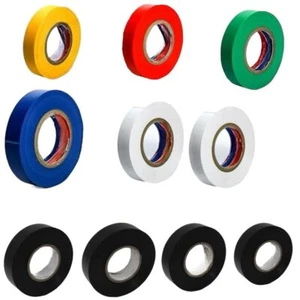 KIT 10 ROTOLI NASTRO ISOLANTE ELETTRICO PER ELETTRICISTA PVC COLORI ASSORTI - Foto 1 di 3