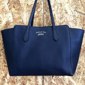GUCCI swing tote bag navy SG2811B USED - Picture 1 of 19