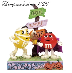 Jim Shore Heartwood M&M'S Rojo y Amarillo Halloween 6016686 Nuevo en Caja - Imagen 1 de 4