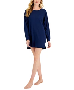 Jenni Intimates Womens Size Medium Supersoft Sleepshirt Pajama Top in Navy Sail - Picture 1 of 7