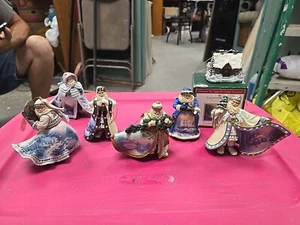 The Ashton Drake Galleries Thomas Kinkade Santa Claus & House Ornaments Set Of 7 - Picture 1 of 24