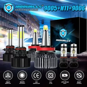 For Toyota 4Runner 2006-2009 6/8Sides Combo LED Headlight+Fog Bulbs White Bright - Foto 1 di 12